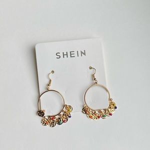 Gold Colorful Earrings